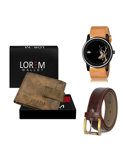 belt, wallet & watch gift combo - 19367392 - Very Small Image - 1