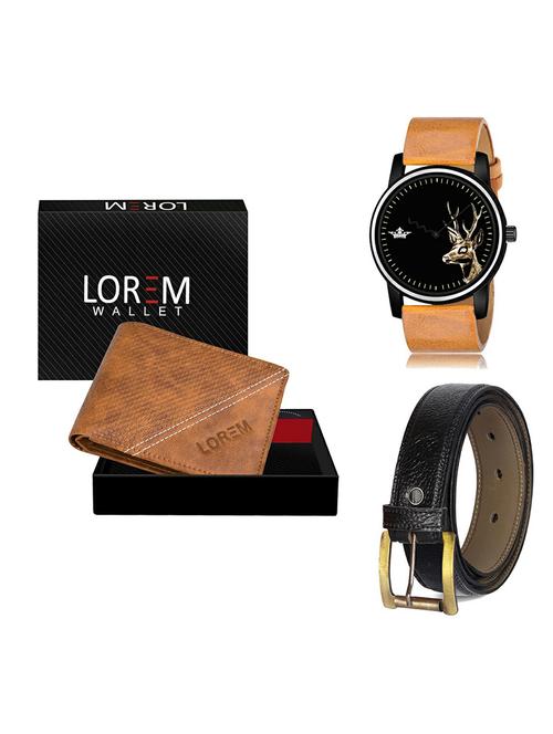 belt, wallet & watch gift combo - 19367421 - Very Small Image - 1