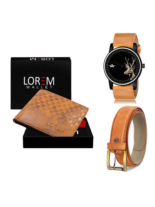 belt, wallet & watch combo - 19367432 - Very Small Image - 1