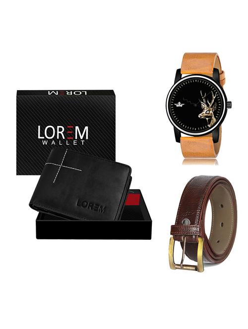 belt, wallet & watch gift combo - 19367443 - Very Small Image - 1