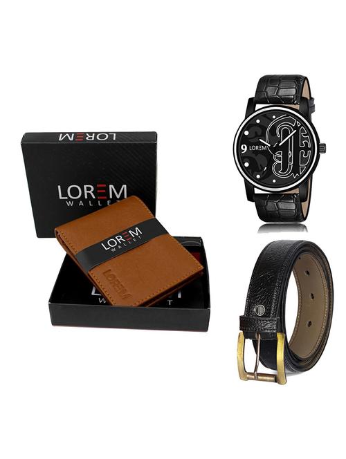 belt, wallet & watch gift combo - 19367466 - Very Small Image - 1