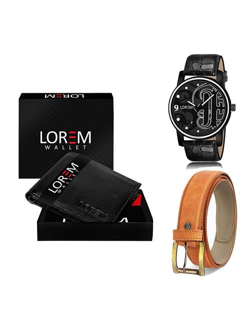 belt, wallet & watch gift combo - 19367501 - Very Small Image - 1