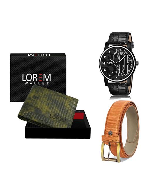 belt, wallet & watch gift combo - 19367546 - Very Small Image - 1