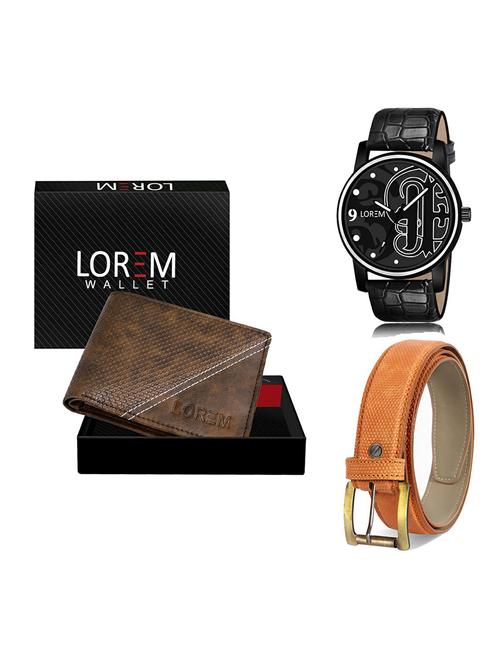 belt, wallet & watch gift combo - 19367552 - Very Small Image - 1