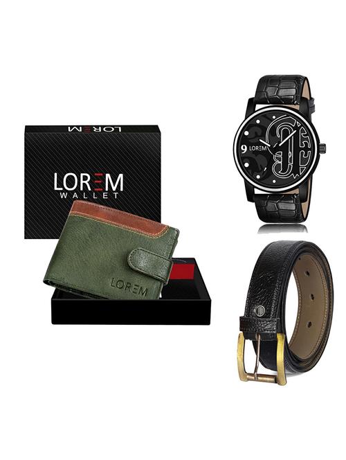 belt, wallet & watch gift combo - 19367595 - Very Small Image - 1