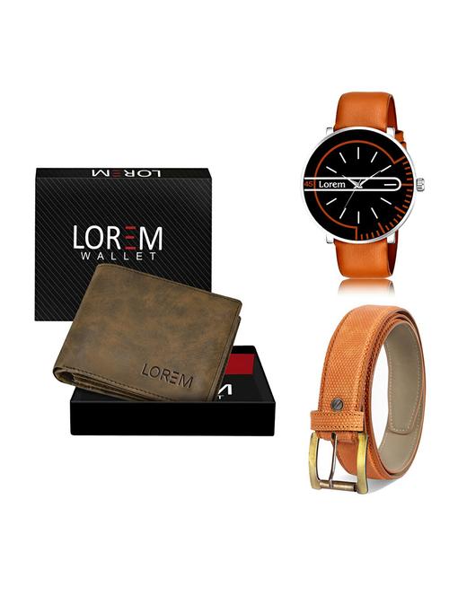 belt, wallet & watch gift combo - 19367666 - Very Small Image - 1