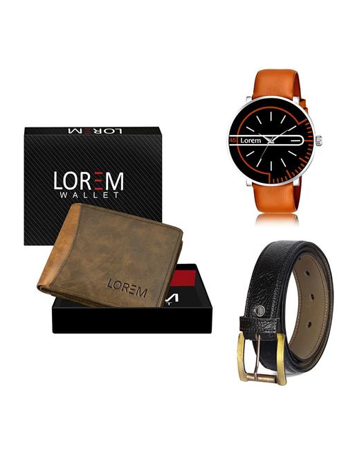 belt, wallet & watch gift combo - 19367670 - Very Small Image - 1