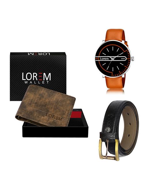 belt, wallet & watch gift combo - 19367676 - Very Small Image - 1