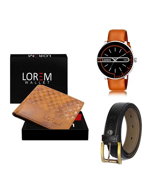belt, wallet & watch gift combo - 19367703 - Very Small Image - 1