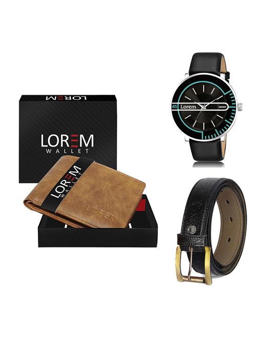 belt, wallet & watch gift combo - 19367766 - Very Small Image - 1