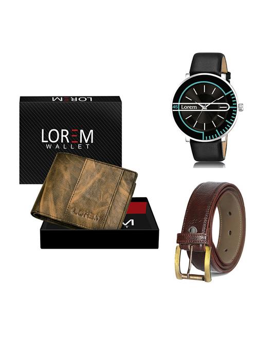 belt, wallet & watch gift combo - 19367788 - Very Small Image - 1