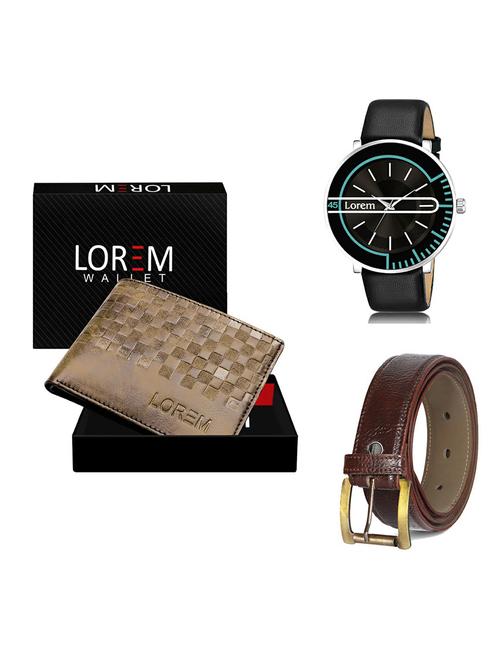 belt, wallet & watch gift combo - 19367836 - Very Small Image - 1
