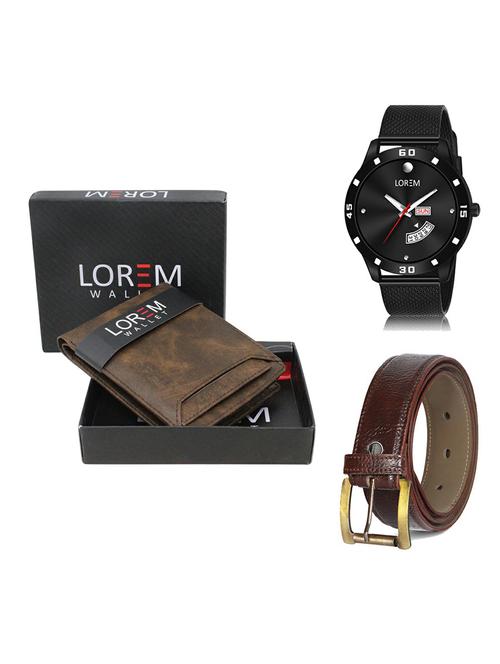 belt, wallet & watch gift combo - 19367878 - Very Small Image - 1
