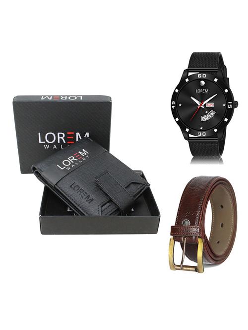 belt, wallet & watch gift combo - 19367887 - Very Small Image - 1