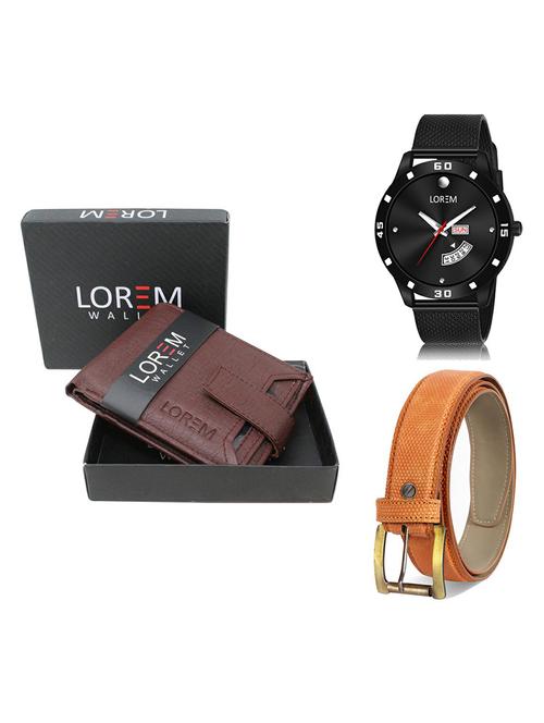 belt, wallet & watch gift combo - 19367888 - Very Small Image - 1