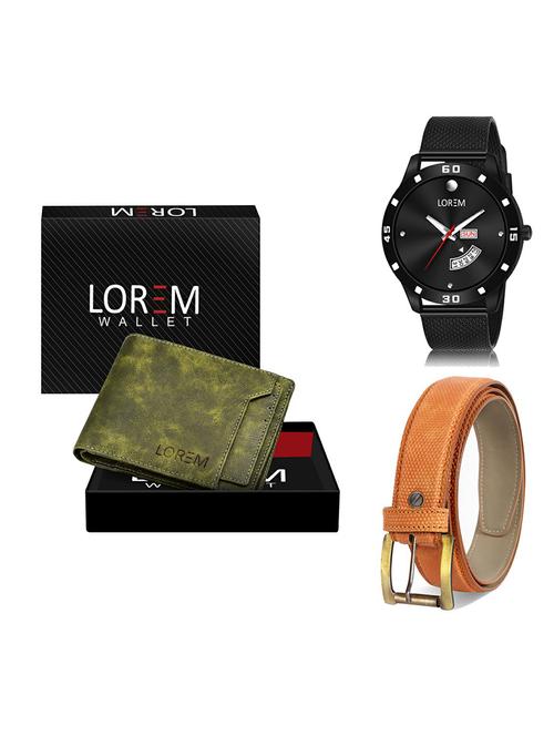 belt, wallet & watch gift combo - 19367909 - Very Small Image - 1