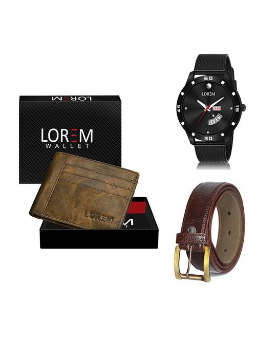 belt, wallet & watch gift combo - 19367920 - Very Small Image - 1