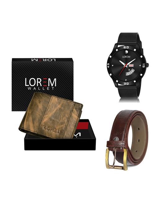 belt, wallet & watch gift combo - 19367923 - Very Small Image - 1