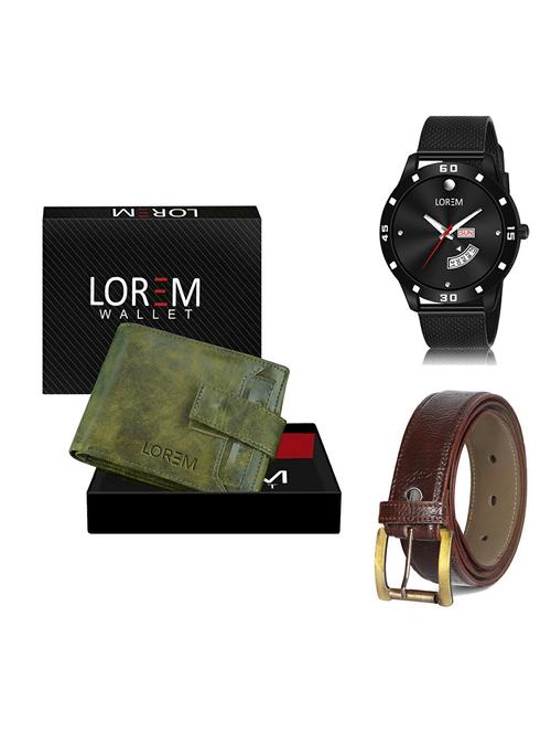belt, wallet & watch gift combo - 19367929 - Very Small Image - 1