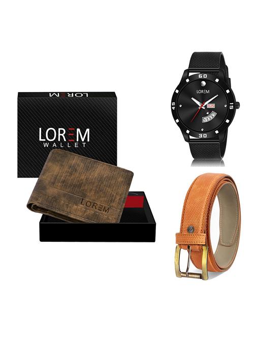 belt, wallet & watch gift combo - 19367945 - Very Small Image - 1