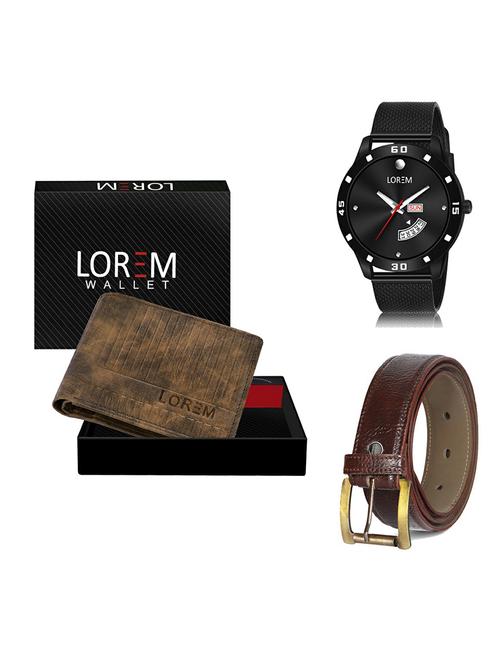 belt, wallet & watch gift combo - 19367947 - Very Small Image - 1