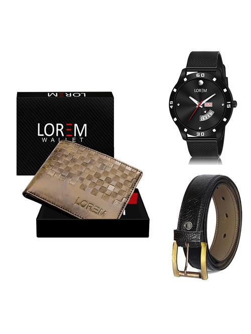 belt, wallet & watch gift combo - 19367970 - Very Small Image - 1
