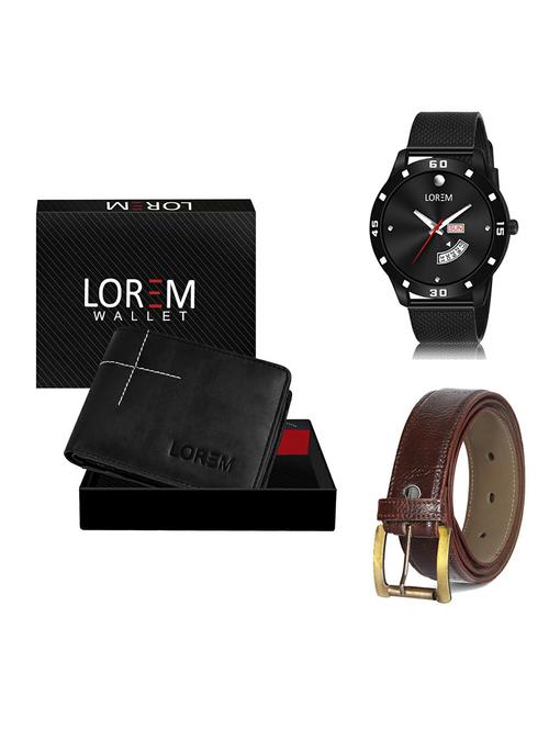 belt, wallet & watch gift combo - 19367983 - Very Small Image - 1