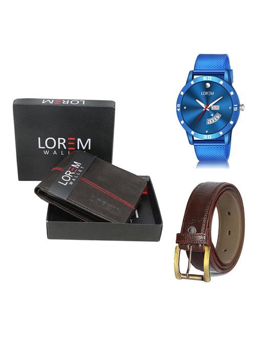 belt, wallet & watch gift combo - 19368019 - Very Small Image - 1