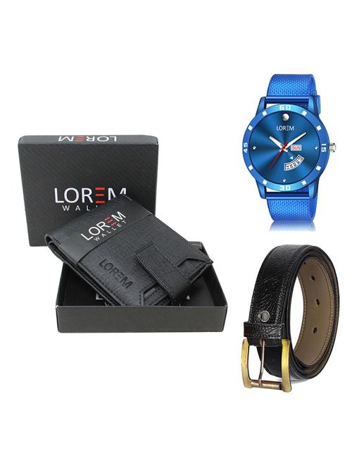belt, wallet & watch gift combo - 19368021 - Very Small Image - 1