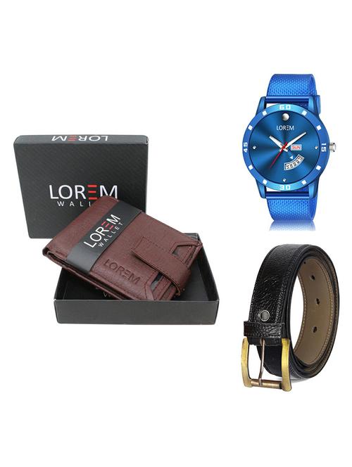 belt, wallet & watch gift combo - 19368024 - Very Small Image - 1