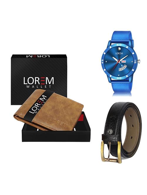 belt, wallet & watch gift combo - 19368036 - Very Small Image - 1