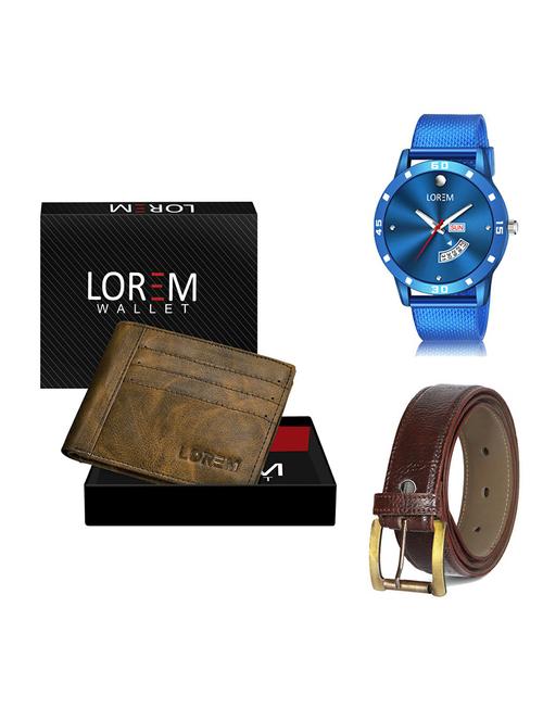 belt, wallet & watch gift combo - 19368055 - Very Small Image - 1
