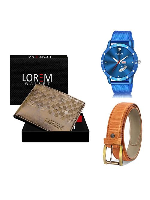 belt, wallet & watch gift combo - 19368104 - Very Small Image - 1