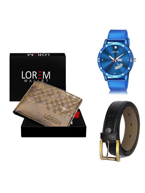 belt, wallet & watch gift combo - 19368105 - Very Small Image - 1