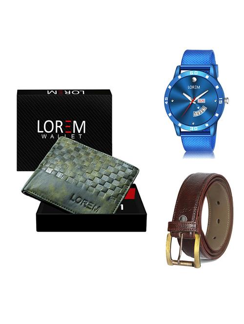 belt, wallet & watch gift combo - 19368112 - Very Small Image - 1