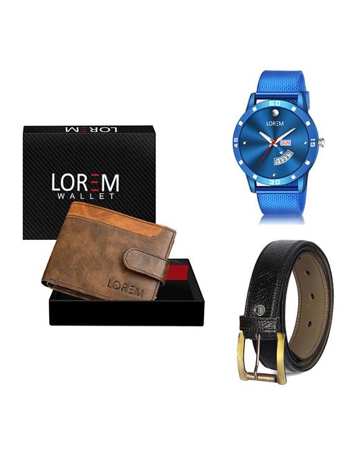belt, wallet & watch gift combo - 19368129 - Very Small Image - 1