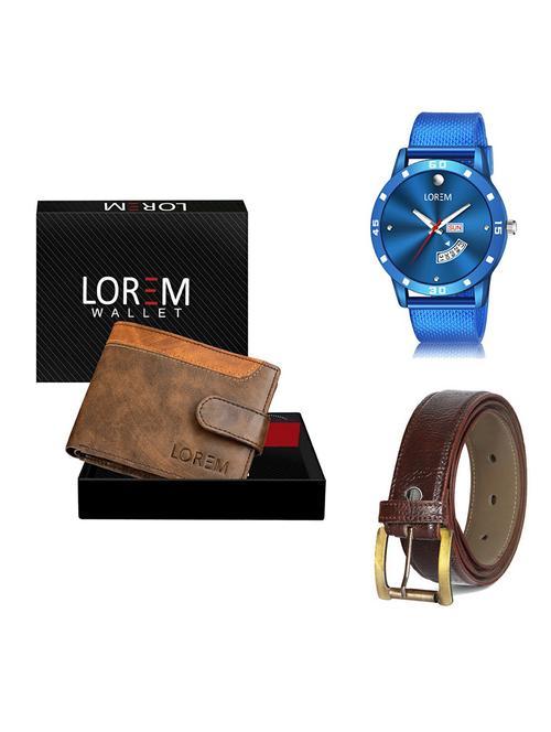 belt, wallet & watch gift combo - 19368130 - Very Small Image - 1