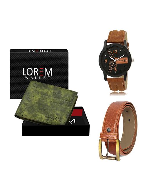 belt, wallet & watch gift combo - 19368152 - Very Small Image - 1