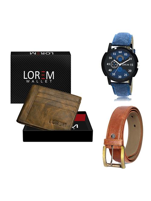 belt, wallet & watch gift combo - 19368199 - Very Small Image - 1