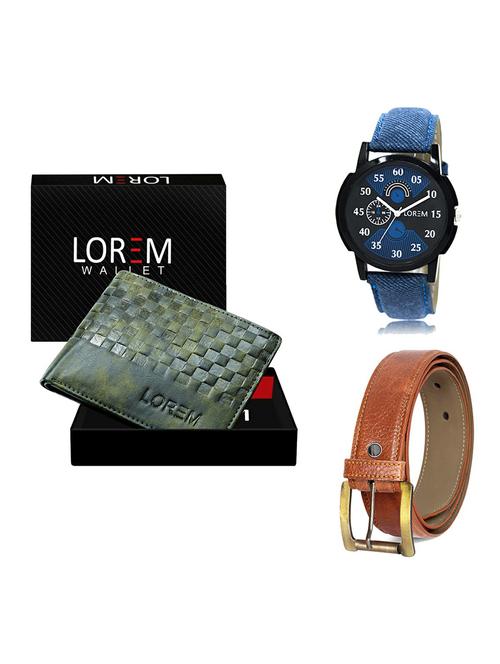 belt, wallet & watch gift combo - 19368218 - Very Small Image - 1