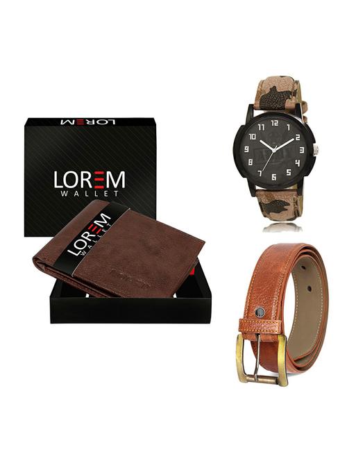 belt, wallet & watch gift combo - 19368237 - Very Small Image - 1