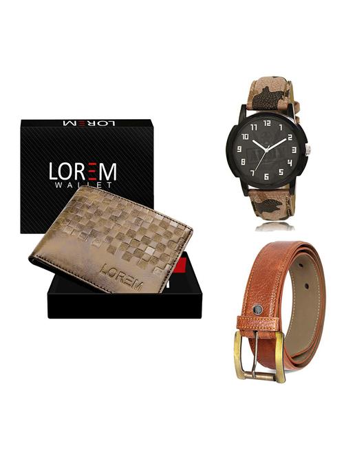 belt, wallet & watch gift combo - 19368261 - Very Small Image - 1