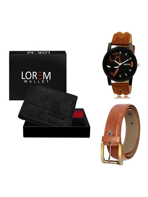 belt, wallet & watch gift combo - 19368301 - Very Small Image - 1