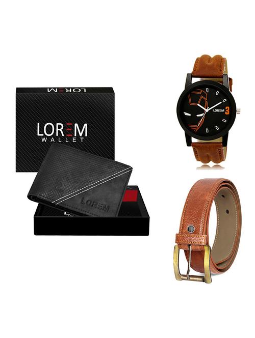 belt, wallet & watch gift combo - 19368305 - Very Small Image - 1