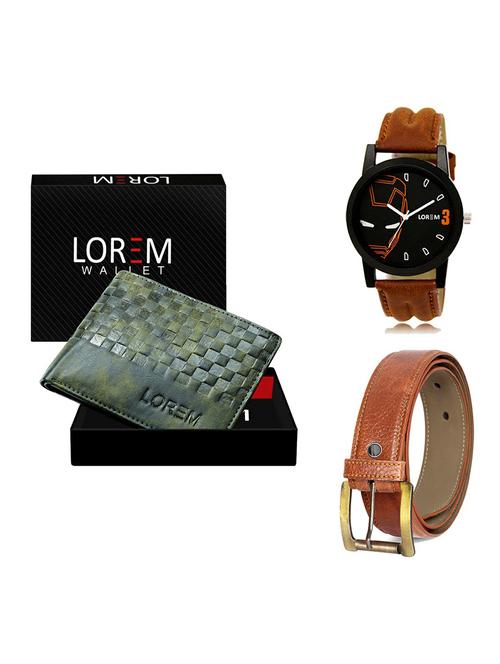 belt, wallet & watch gift combo - 19368308 - Very Small Image - 1