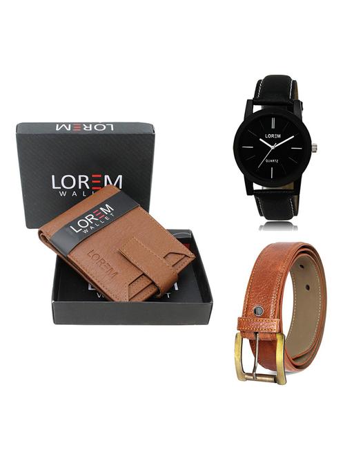 belt, wallet & watch gift combo - 19368325 - Very Small Image - 1