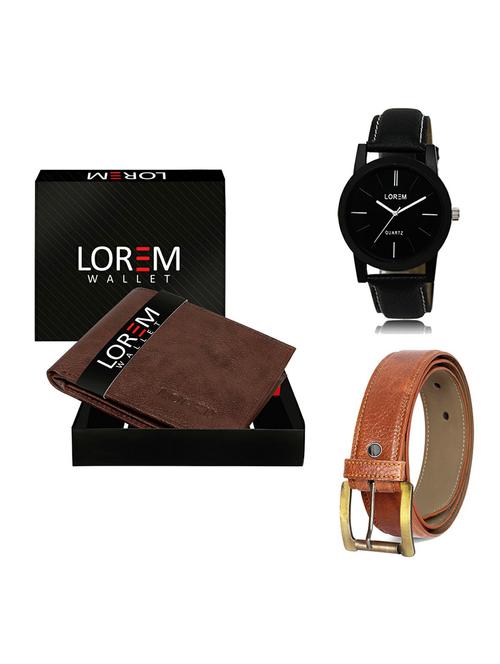 belt, wallet & watch gift combo - 19368327 - Very Small Image - 1