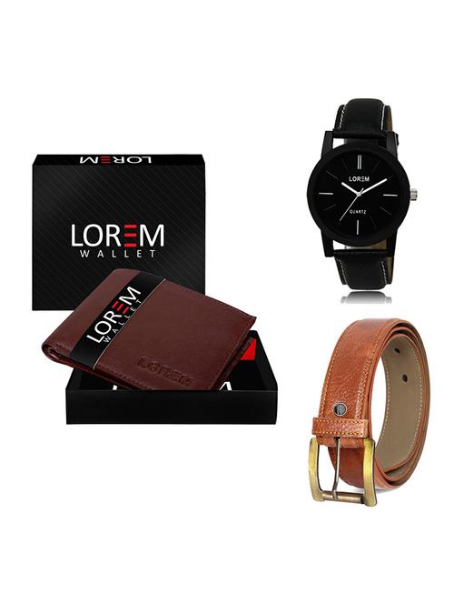 belt, wallet & watch gift combo - 19368329 - Very Small Image - 1