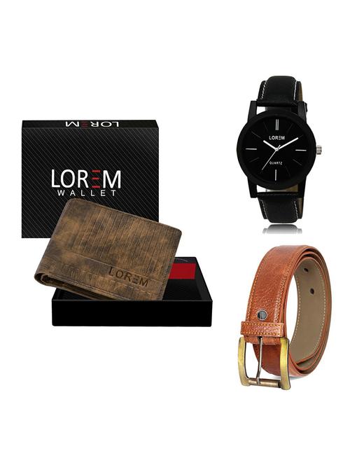 belt, wallet & watch gift combo - 19368343 - Very Small Image - 1