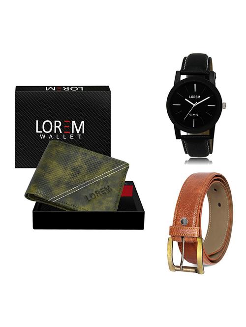 belt, wallet & watch gift combo - 19368349 - Very Small Image - 1